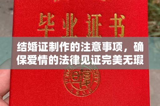 果洛结婚证制作的注意事项，确保爱情的法律见证完美无瑕
